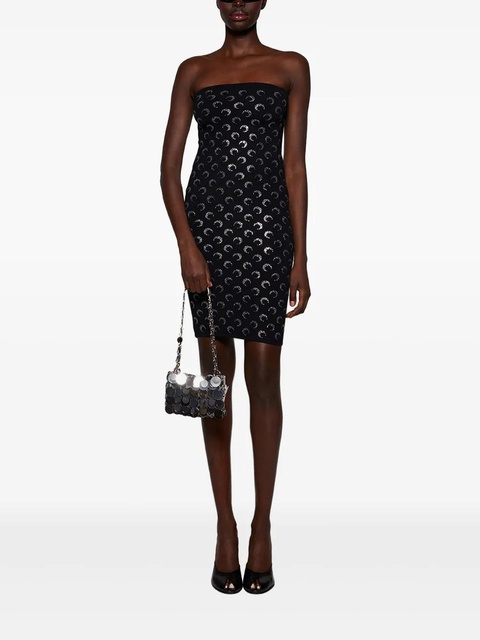 Marine Serre moon-rhinestone tube dress - Black - zdjęcie produktu nr 1