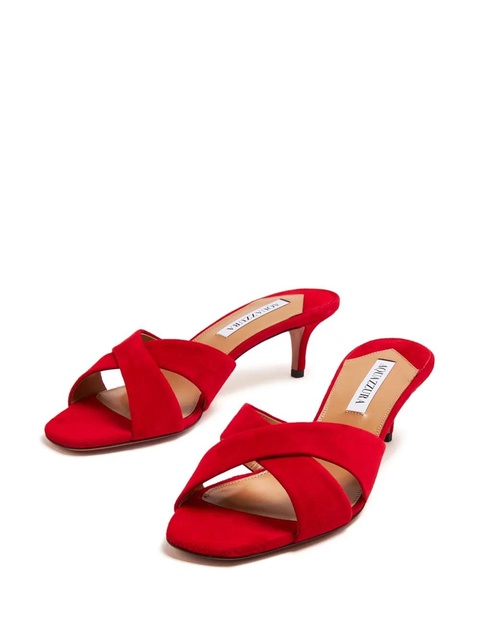 Aquazzura Divine 50mm leather mules - Red - zdjęcie produktu nr 2