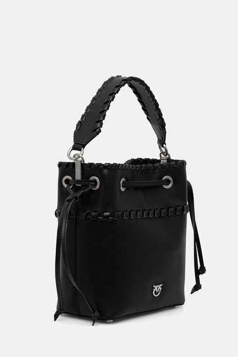 Pinko torebka skórzana kolor czarny 104303 A2OR - zdjęcie produktu nr 2