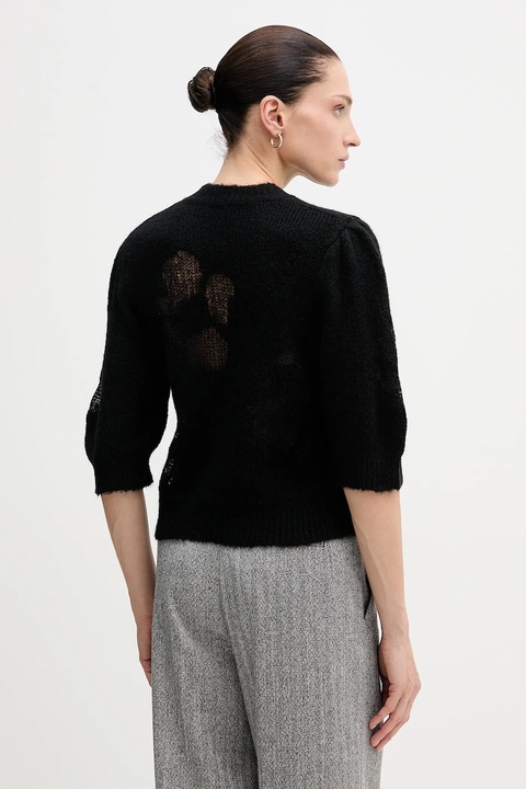 United Colors of Benetton sweter z dodatkiem wełny damski kolor czarny lekki 18L4E10EV - zdjęcie produktu nr 2