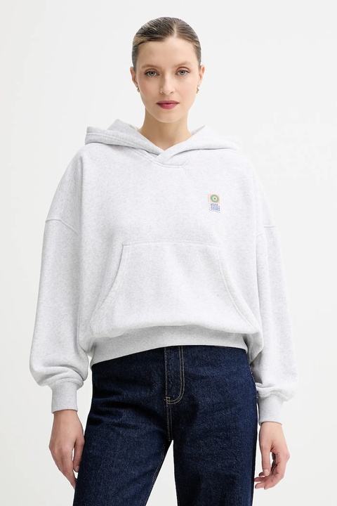 American Vintage bluza damska kolor szary z kapturem melanżowa BAP03C - zdjęcie produktu nr 1