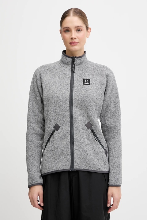 Haglöfs bluza outdoorowa Risberg damska kolor szary gładka 607384 - zdjęcie produktu nr 1