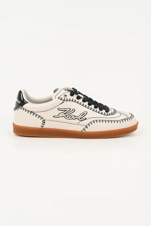 Karl Lagerfeld sneakersy skórzane KANDIDATE damskie kolor beżowy KL63810A - zdjęcie produktu nr 1