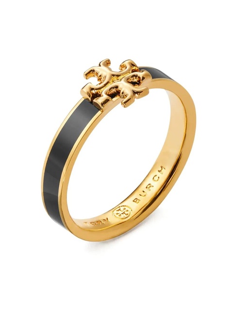 Tory Burch Kira enamel ring - Black - zdjęcie produktu nr 1