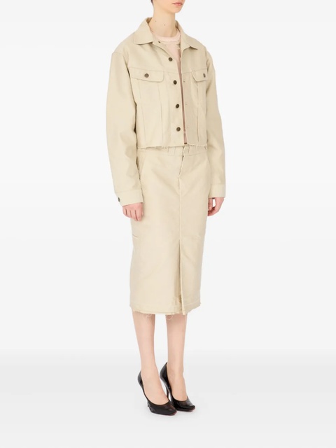 Maison Margiela cropped denim jacket - Neutrals - zdjęcie produktu nr 2