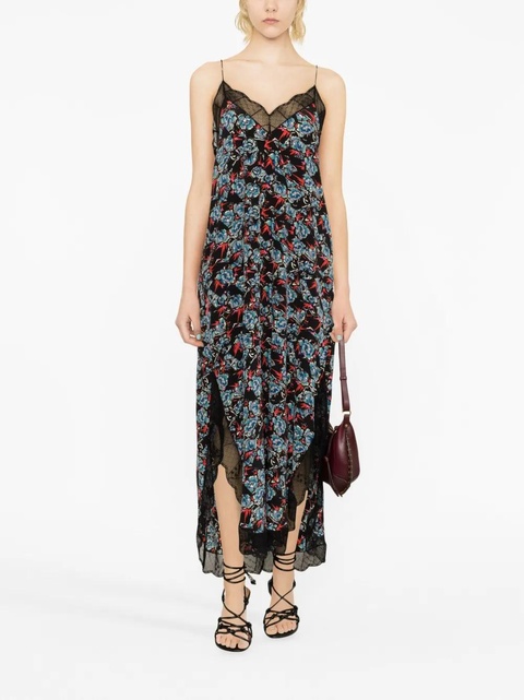 Zadig&Voltaire Risty floral-print silk slip dress - Black - zdjęcie produktu nr 2