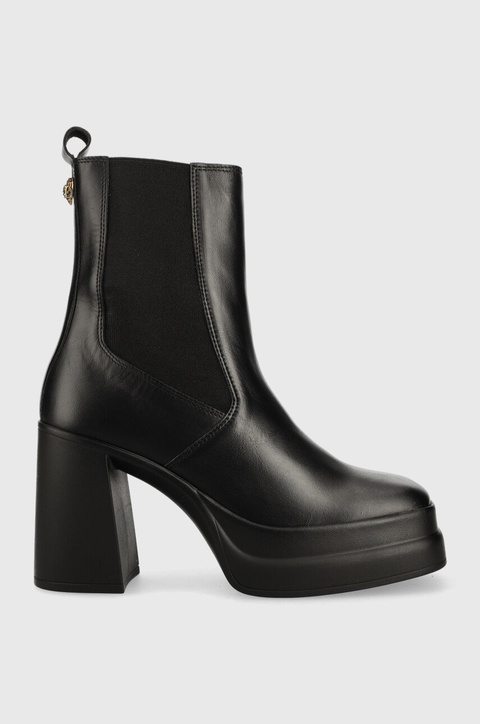 Kurt Geiger London sztyblety Stomp Heeled Chelsea damskie kolor czarny na słupku 9319000109 - zdjęcie produktu nr 1