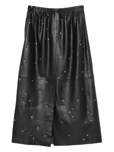 Alysi embellished leather skirt - Black - zdjęcie produktu nr 2