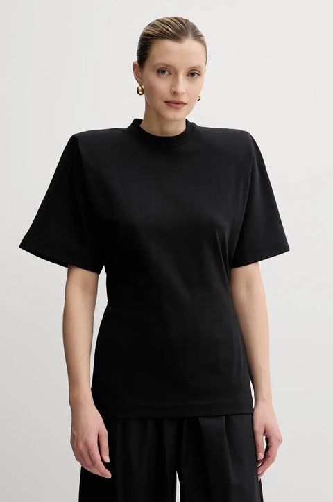 Pinko t-shirt bawełniany damski kolor czarny 105217 A2M2 - zdjęcie produktu nr 1