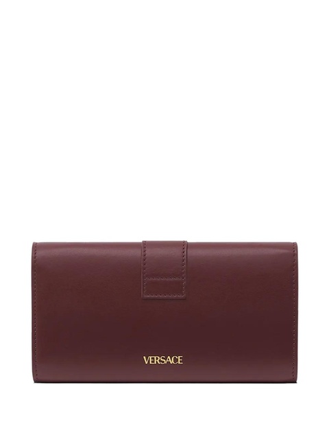 Versace logo-detail leather clutch - Red - zdjęcie produktu nr 2