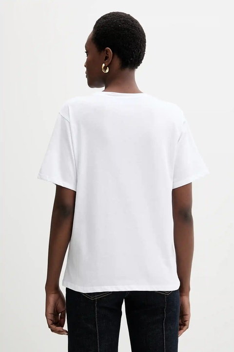 Blugirl Blumarine t-shirt bawełniany damski kolor biały RF5204.J7720 - zdjęcie produktu nr 2