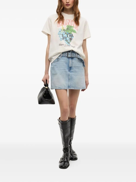 GANNI graphic-print T-shirt - White - zdjęcie produktu nr 2