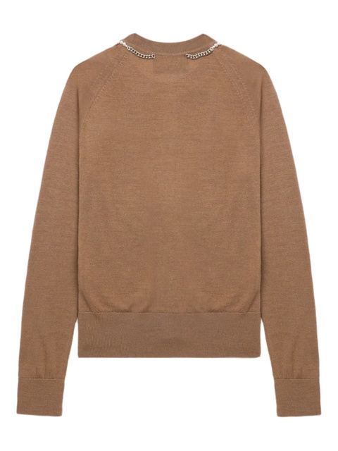Simone Rocha pearl-embellished cardigan - Brown - zdjęcie produktu nr 2