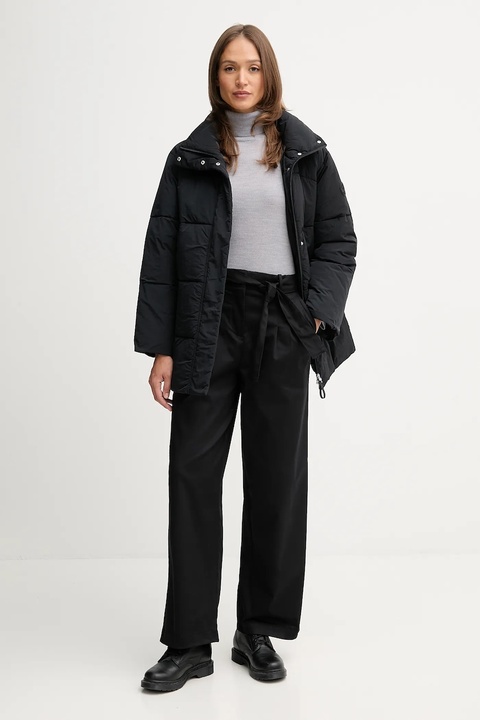 Calvin Klein Jeans spodnie damskie kolor czarny proste high waist LV044D639G - zdjęcie produktu nr 2