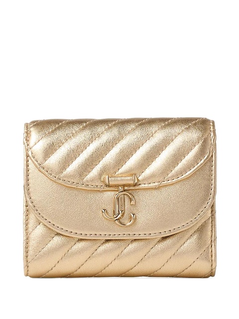 Jimmy Choo Curve Marinda quilted wallet - Gold - zdjęcie produktu nr 1