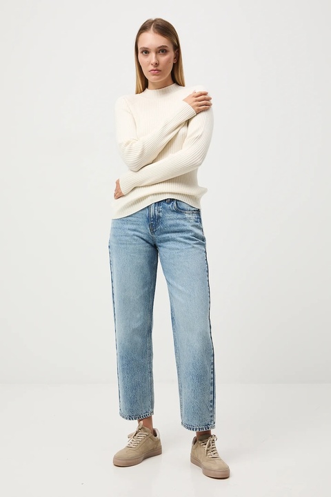 Medicine jeansy bawełniane damskie kolor niebieski - zdjęcie produktu nr 1