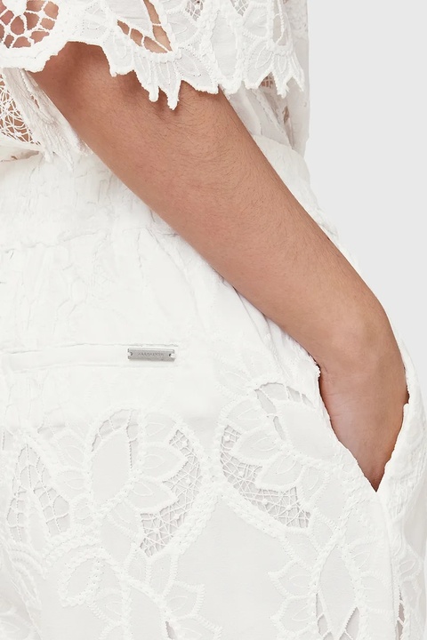 AllSaints spodnie CHARLI damskie kolor biały proste high waist W080TC - zdjęcie produktu nr 2