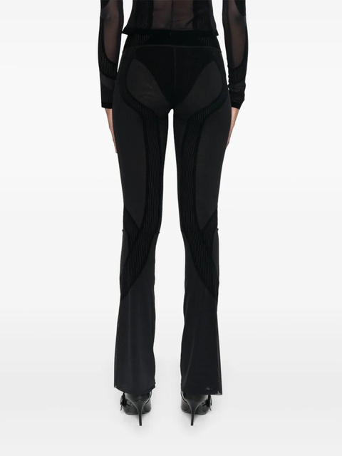 MISBHV flocked flared trousers - Black - zdjęcie produktu nr 2