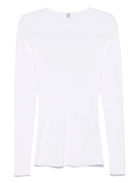 TOTEME compact cotton T-shirt - White - zdjęcie produktu nr 1