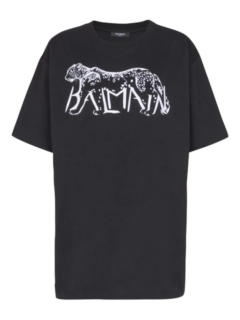 Balmain leopard-print T-shirt - Black - zdjęcie produktu nr 1