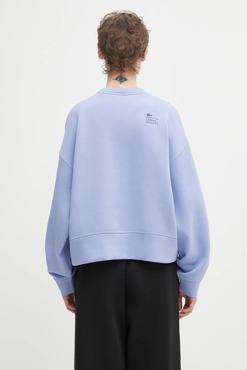 Lacoste bluza damska kolor niebieski gładka SF5614 - zdjęcie produktu nr 2