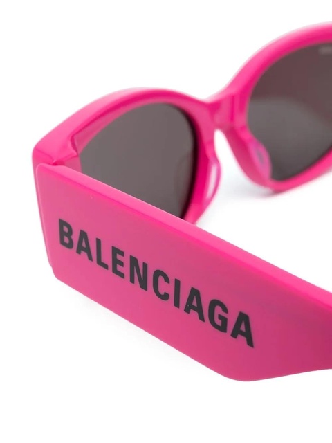 Balenciaga Eyewear logo-print rectangle-frame sunglasses - Pink - zdjęcie produktu nr 1
