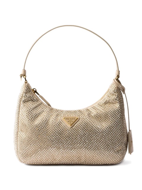 Prada Re-Edition 2005 crystal-embellished shoulder bag - Neutrals - zdjęcie produktu nr 1