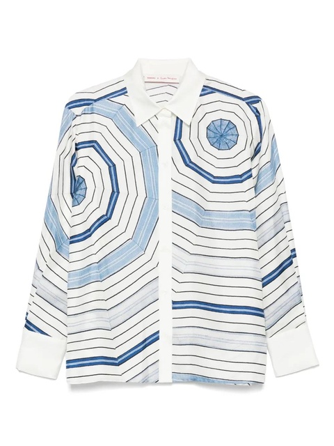 SANDRO x Louise Bourgeois printed silk shirt - White - zdjęcie produktu nr 1