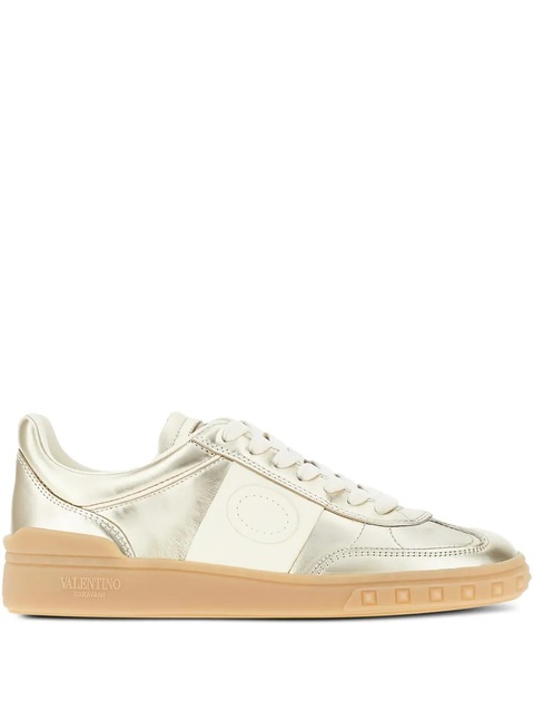 Valentino Garavani panelled lace-up sneakers - Gold - zdjęcie produktu nr 1