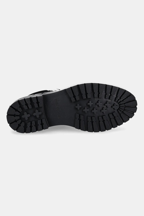 Barbour workery skórzane Bamburgh damskie kolor czarny na płaskim obcasie LFO0770BK51 - zdjęcie produktu nr 2