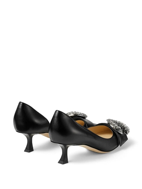 Jimmy Choo 50mm Melva Dorsay leather pumps - Black - zdjęcie produktu nr 1