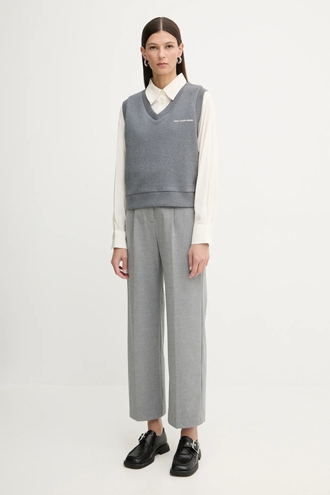 Marc O'Polo bluza bawełniana damska kolor szary melanżowa 5000007694 - zdjęcie produktu nr 2