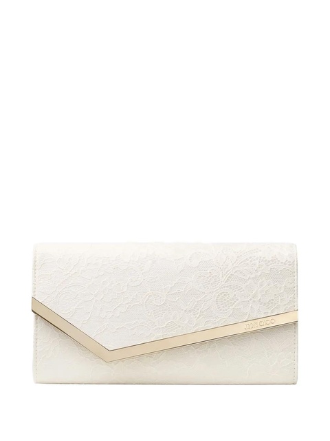 Jimmy Choo Emmie floral chain clutch bag - White - zdjęcie produktu nr 1