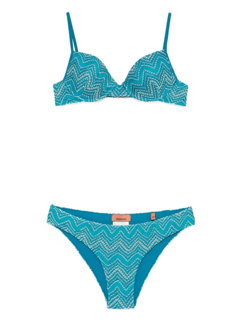 Missoni zig-zag patterned bikini - Blue - zdjęcie produktu nr 1