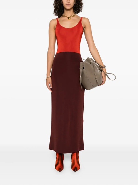 FENDI two-tone midi dress - Red - zdjęcie produktu nr 2