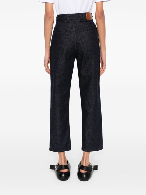 Moncler logo-patch tapered-leg jeans - Blue - zdjęcie produktu nr 2
