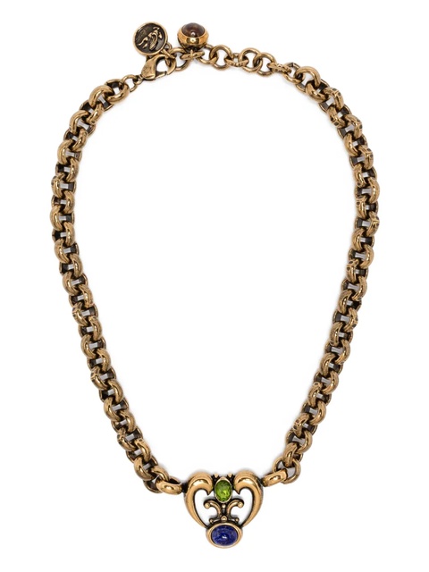 ETRO chain-link heart-pendant necklace - Gold - zdjęcie produktu nr 2