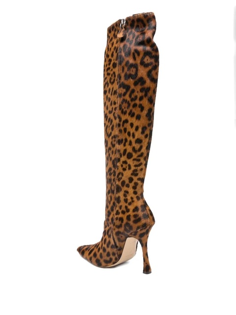 Blumarine 110mm leopard-print boots - Brown - zdjęcie produktu nr 2