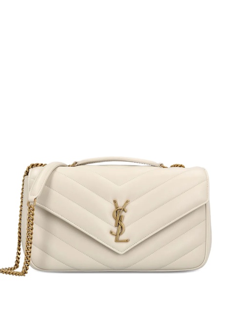 Saint Laurent medium Loulou quilted Cassandre logo shoulder bag - Neutrals - zdjęcie produktu nr 1