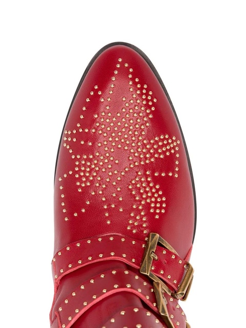 Chloé 40mm Susanna studded buckle boots - Red - zdjęcie produktu nr 1