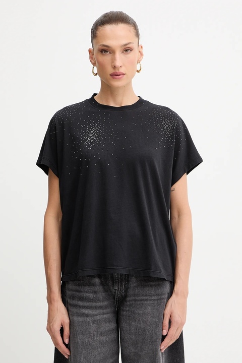 BOSS Orange t-shirt bawełniany damski kolor czarny 50547797 - zdjęcie produktu nr 1