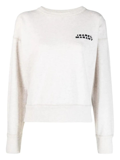 ISABEL MARANT logo-embroidered sweatshirt - Neutrals - zdjęcie produktu nr 1