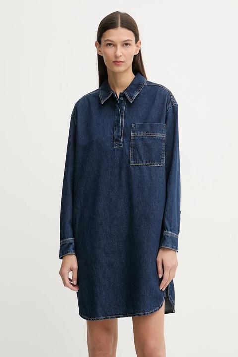 Marc O'Polo sukienka jeansowa kolor granatowy mini prosta 5000007938 - zdjęcie produktu nr 1