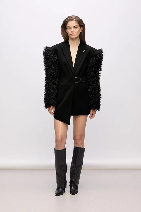 Karl Lagerfeld sukienka Karl Lagerfeld Studio kolor czarny mini dopasowana A4W13061 - zdjęcie produktu nr 1