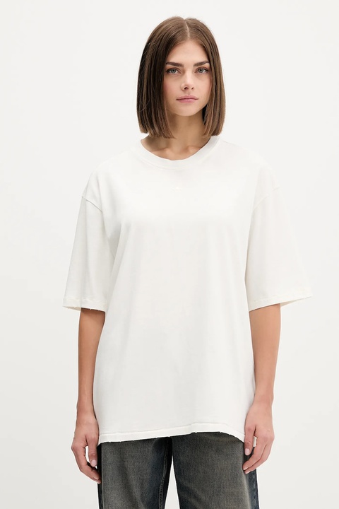 adidas Originals t-shirt bawełniany Washed damski kolor beżowy JX7724 - zdjęcie produktu nr 1