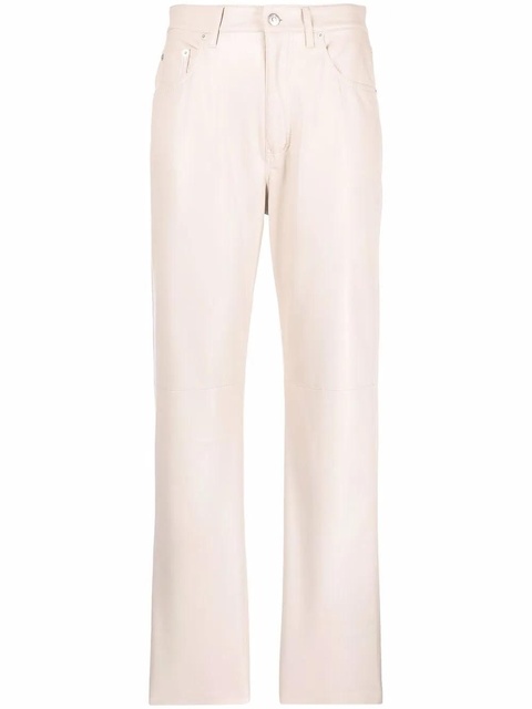 Nanushka faux-leather straight leg trousers - Neutrals - zdjęcie produktu nr 1