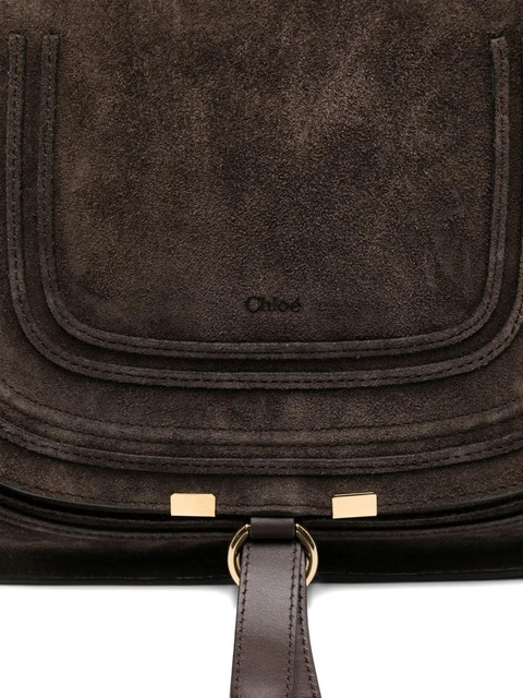 Chloé rolled-handle suede tote bag - Brown - zdjęcie produktu nr 2
