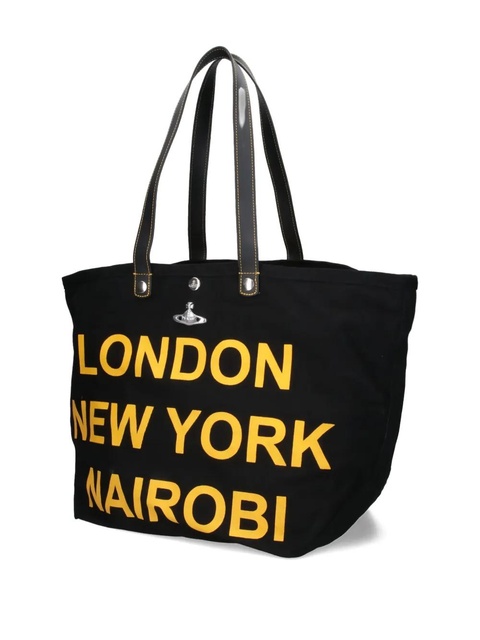 Vivienne Westwood capitals-print tote bag - Black - zdjęcie produktu nr 2