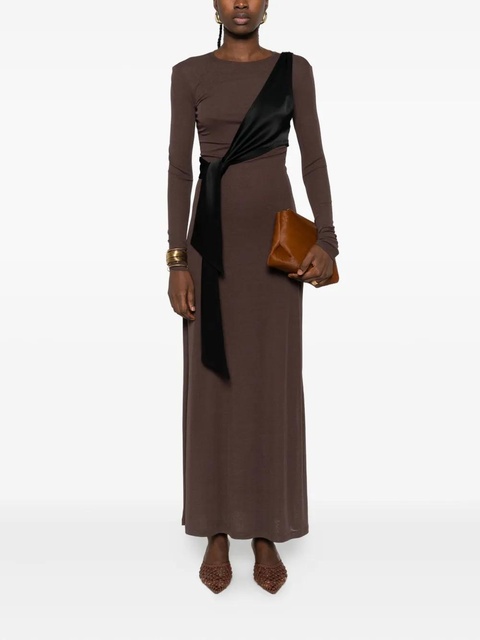 Nanushka draped tie-belt dress - Brown - zdjęcie produktu nr 2
