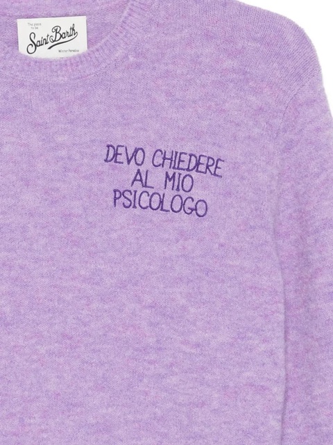 MC2 Saint Barth embroidered wool sweater - Purple - zdjęcie produktu nr 2